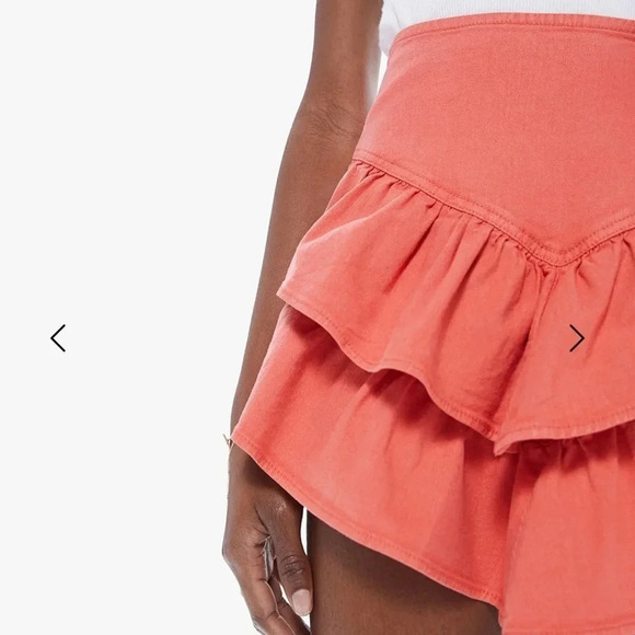 Mother The Ruffle Mini Skirt in Corral - Picture 11 of 12